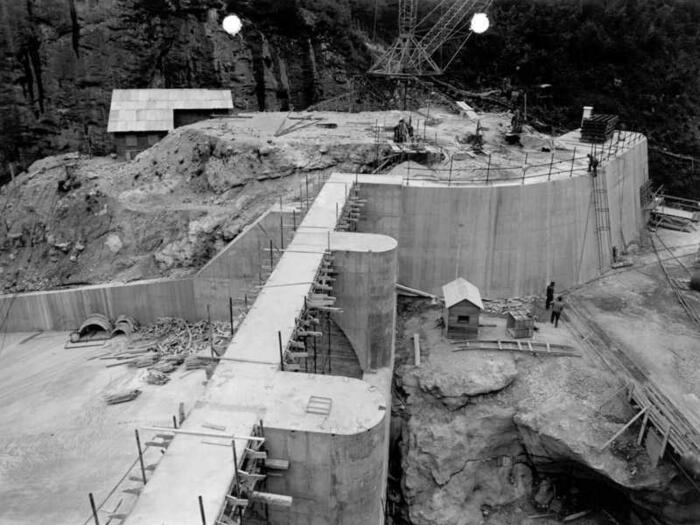 1962 parte sommitale della diga