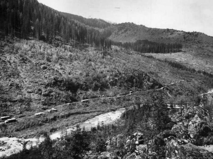  1941 vista sulla zona prima della costruzione della diga
